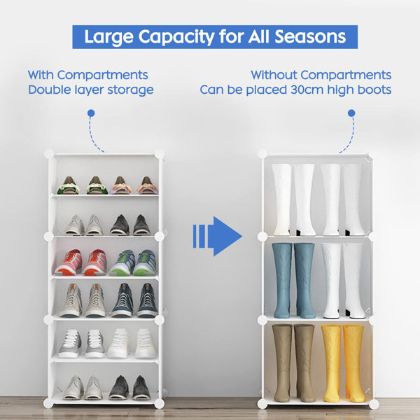Draper Shoe Rack Storage Cabinet With Doors Portable Shoes